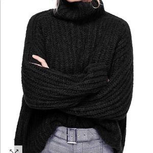 FREE PEOPLE BOXY TURTLENECK SWEATER